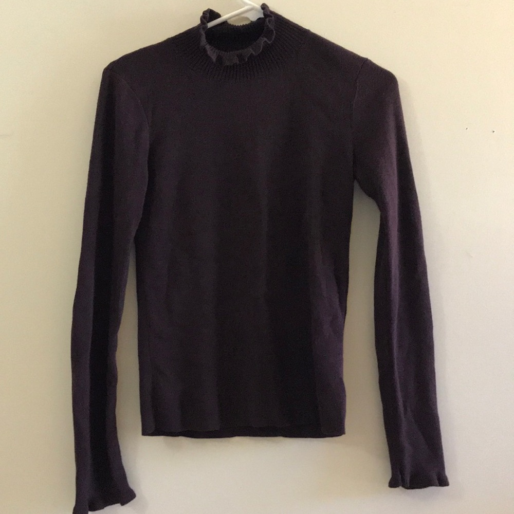 Plum mock neck long sleeve